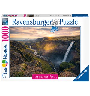 Haifoss Island 1000 biter Puslespill Ravensburger Puzzle 