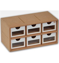 Hobbyzone Module OM01a 6x Drawers 6 skuffer med vinduer - 30 cm