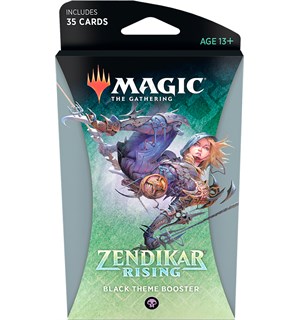 Magic Zendikar Rising Theme Black Theme Booster - 35 svarte kort 