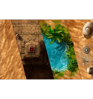 Maphammer RPG Battlemaps Desert 8 stk to-sidige modulære A3 kartdeler 