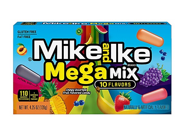 Mike and Ike Mega Mix 10 Flavors 120g 