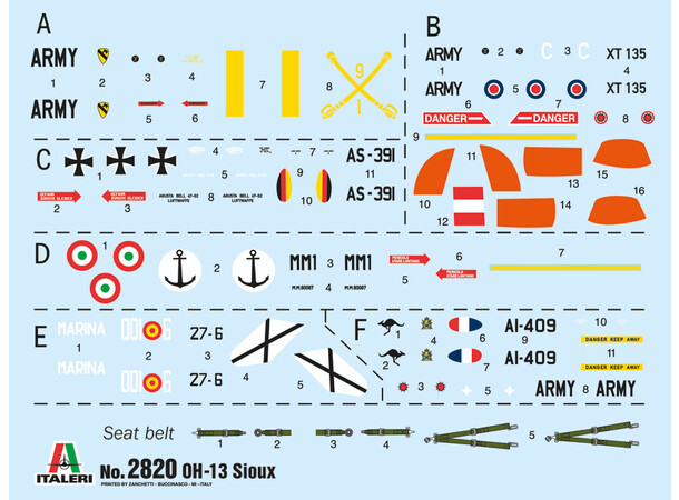 OH-13 Sioux Italeri 1:48 Byggesett 