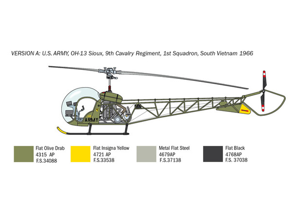 OH-13 Sioux Italeri 1:48 Byggsats 