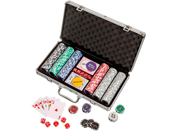 Pokerset med 300 marker Aluminiumfodral 