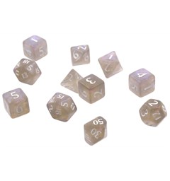 RPG Dice Set Eclipse 11 Smoke Grey Terninger til rollespill - 11 stk