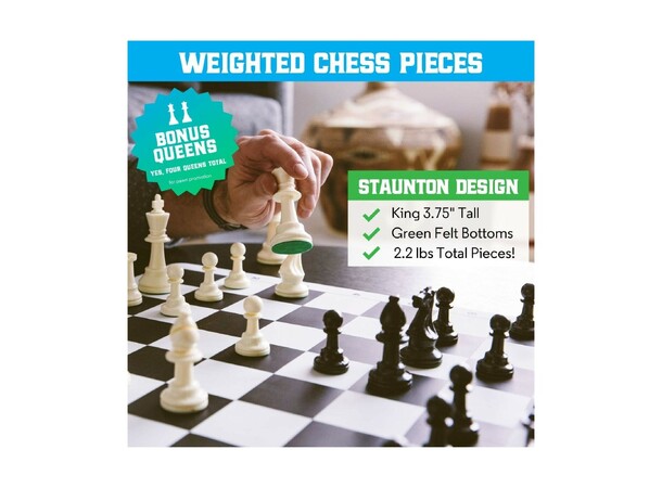 Schack Best Chess Set Ever 50cm 50x50cm  - Triple Weighted 