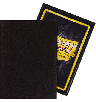 Sleeves Matte Black x100 66x91 Dragon Shield