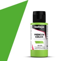 Vallejo Premium Fluo Green 60ml Premium Airbrush Color - Fluorescent