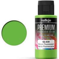 Vallejo Premium Fluo Green 60ml Premium Airbrush Color - Fluorescent