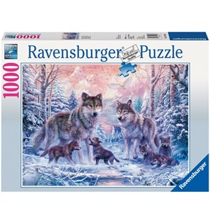 Arctic Wolves 1000 biter Puslespill Ravensburger Puzzle 70 x 50 cm 