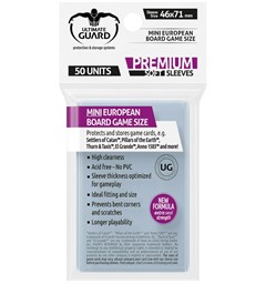 Brettspill Kortbeskyttere 50stk 46x71mm Mini European - Ultimate Guard