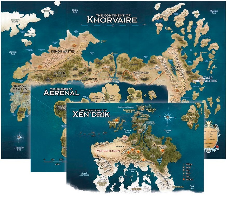 D&D Maps Eberron Nations Map Set Dungeons & Dragons - Gamezone.no