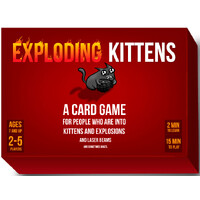 Exploding Kittens Kortspel Engelsk Original baksida, lämplig till exp.