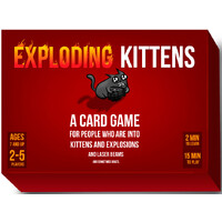 Exploding Kittens Kortspel Engelsk Original baksida, lämplig till exp.