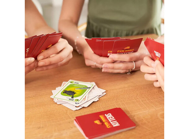 Exploding Kittens Kortspel Engelsk Original baksida, lämplig till exp. 