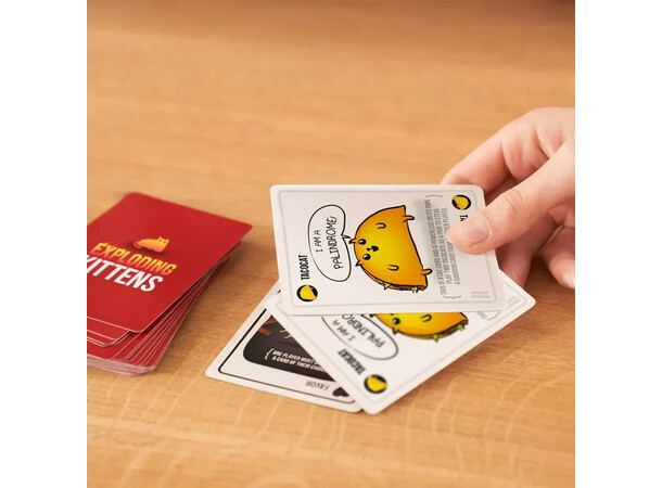 Exploding Kittens Kortspill Engelsk Original bakside, passer til expansions 