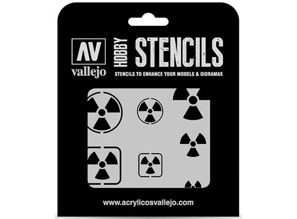Hobby Stencils Radioactivity Signs Vallejo
