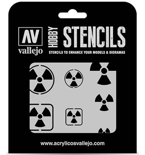 Hobby Stencils Radioactivity Signs Vallejo 