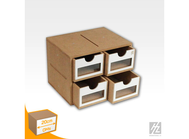 Hobbyzone Module OMs01a 4x Drawers 4 lådor med fönster - 20 cm 