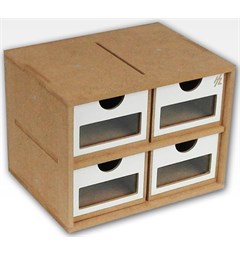 Hobbyzone Module OMs01a 4x Drawers 4 skuffer med vinduer - 20 cm