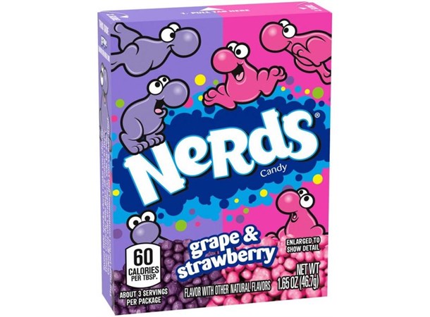 Nerds Grape & Strawberry 46g Wonka Tyggekarameller