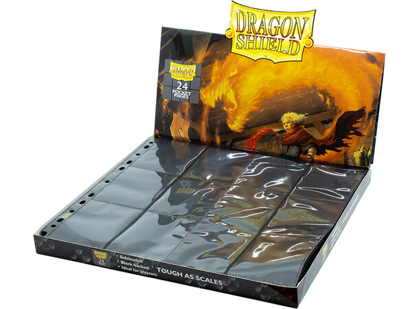 Plastficka 24-Pocket Clear/Black 50st Side-Loading Dragon Shield 