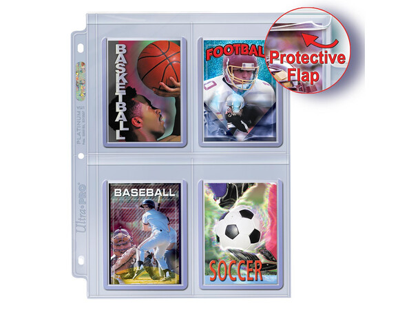 Plastficka 4 Pocket Toploader - 100 st Ultra Pro Platinum Page 