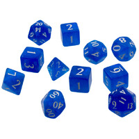 RPG Dice Set Eclipse 11 Pacific Blue Tärningsset för rollspel