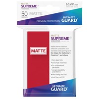 Sleeves Supreme Matte Rød x50 66x91 Ultimate Guard Kortbeskytter/DeckProtect