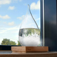 Storm Dråpe - Værmelder - 22 cm høy Glass/Tre - Storm Drop