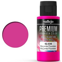 Vallejo Premium Fluo Magenta 60ml Premium Airbrush Color - Fluorescent