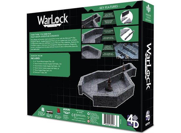 Warlock Tiles Dungeon Tiles 3 - Angles Bygg din egen Dungeon i 3D!
