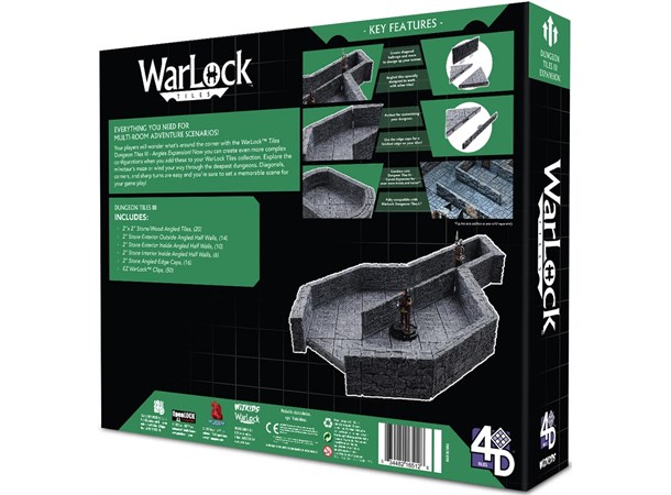 Warlock Tiles Dungeon tiles 3 - Angles Bygg din egen Dungeon i 3D! 