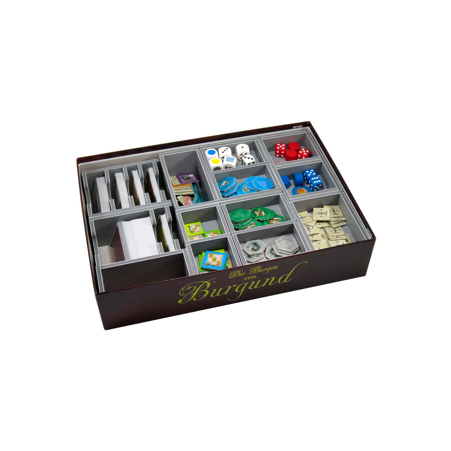 Castles of Burgundy Insert Få system i spillboksen