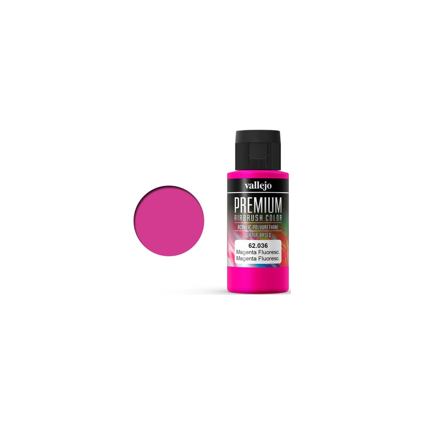 Vallejo Premium Fluo Magenta 60ml Premium Airbrush Color - Fluorescent