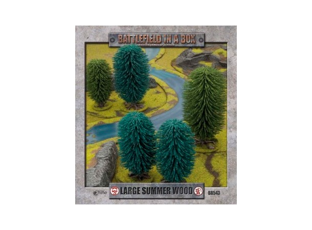Battlefield in a Box Large Summer Wood Painted Tabletop Terrain - 25-35mm