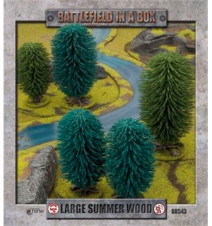 Battlefield in a Box Large Summer Wood Painted Tabletop Terrain - 25-35mm 