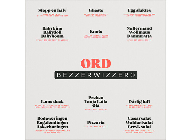 Bezzerwizzer Ord Brettspill Norsk utgave 