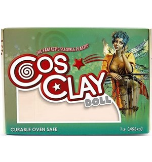 Cosclay Doll Sculpting Clay Faerie Light Hybrid Plastic / Rubber Polymer 0,45kg 