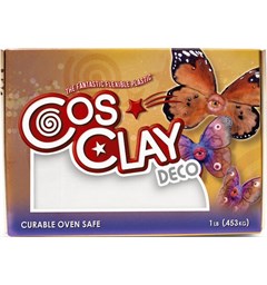Cosclay Sculpting Clay Deco White Hybrid Plastic / Rubber Polymer 0,45kg