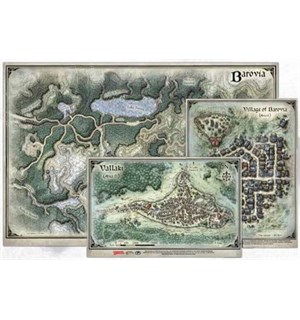 D&D Maps Curse of Strahd Barovia Map Set Dungeons & Dragons - 3 kart 