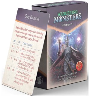 D&D Wandering Monsters Deck Dungeon Dungeons & Dragons - 52 kort 