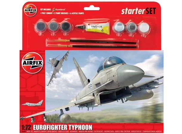 Eurofighter Typhoon Starter Set 22cm Airfix 1:72 Byggesett