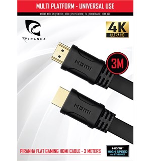 HDMI kabel Flat 3m Premium HDMI 2.0 Ultra HD 4K 