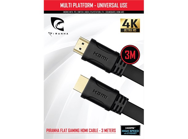 HDMI kabel Flat 3m Premium HDMI 2.0 Ultra HD 4K