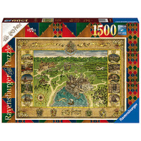 Hogwarts Map 1500 biter Puslespill Harry Potter Ravensburger Puzzle