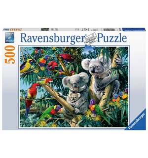 Koalaer i tre 500 biter Puslespill Ravensburger Puzzle 