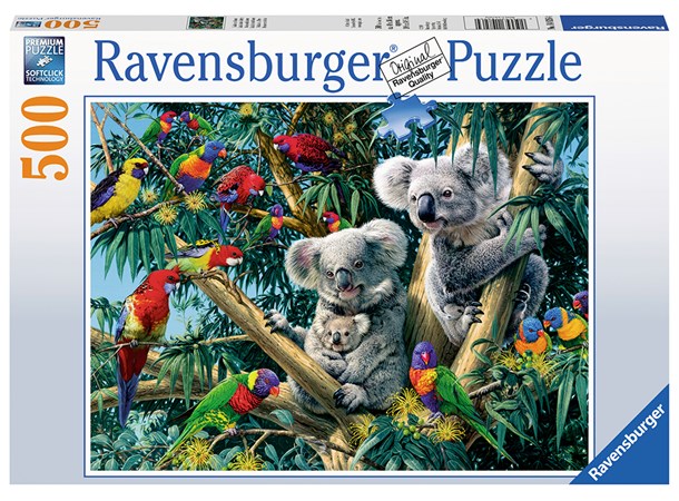 Koalaer i tre 500 biter Puslespill Ravensburger Puzzle