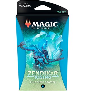 Magic Zendikar Rising Theme Blue Theme Booster - 35 blå kort 
