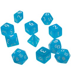 RPG Dice Set Eclipse 11 Sky Blue Terninger til rollespill - 11 stk